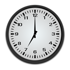 Clock showing seven o'clock