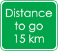 Distance to go 15 km