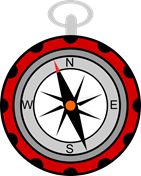 Compass showing North North West